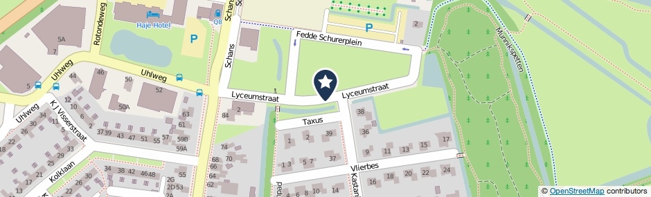 Kaartweergave Lyceumstraat in Heerenveen