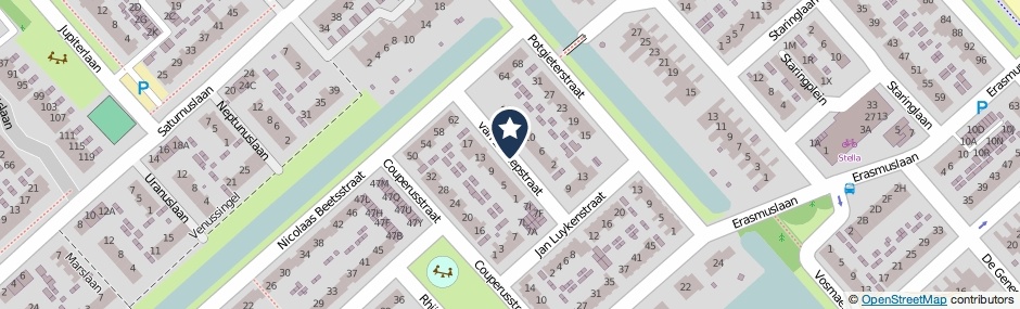 Kaartweergave Van Lennepstraat in Heerhugowaard