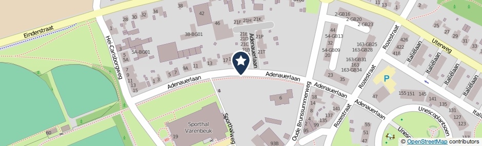 Kaartweergave Adenauerlaan in Heerlen