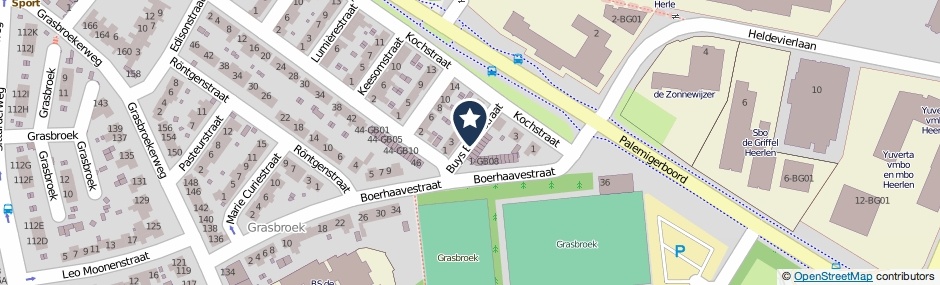 Kaartweergave Buys Ballotstraat in Heerlen