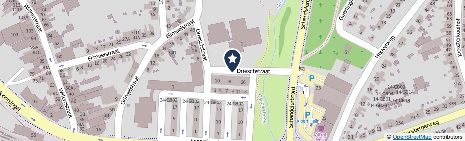 Kaartweergave Drieschstraat in Heerlen