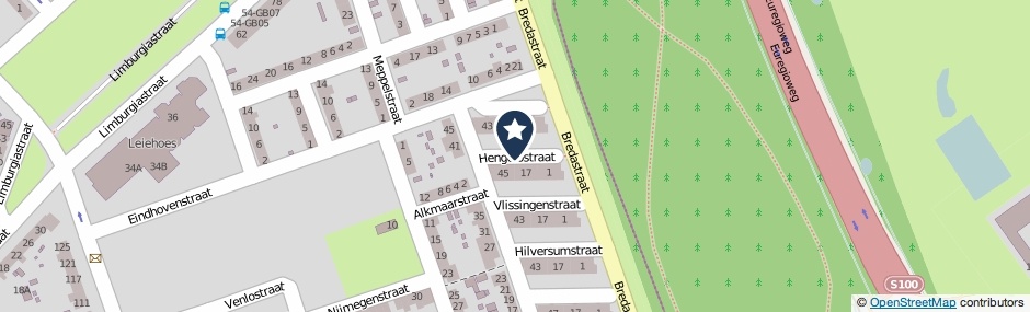 Kaartweergave Hengelostraat in Heerlen