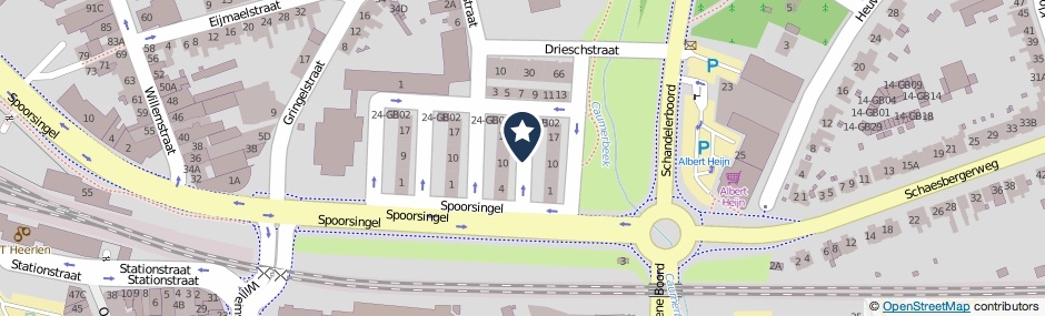 Kaartweergave Prinses Marijkestraat in Heerlen
