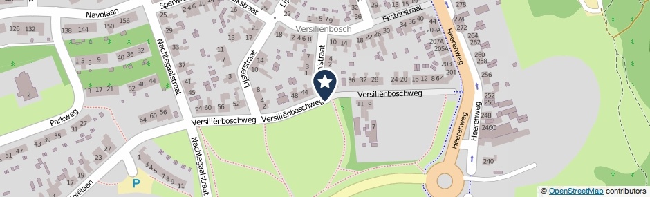 Kaartweergave Versilienboschweg in Heerlen