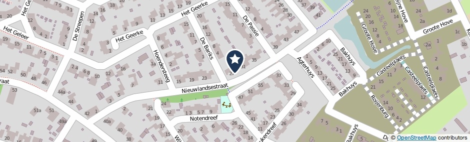 Kaartweergave Nieuwlandsestraat 29 in Heeswijk-Dinther