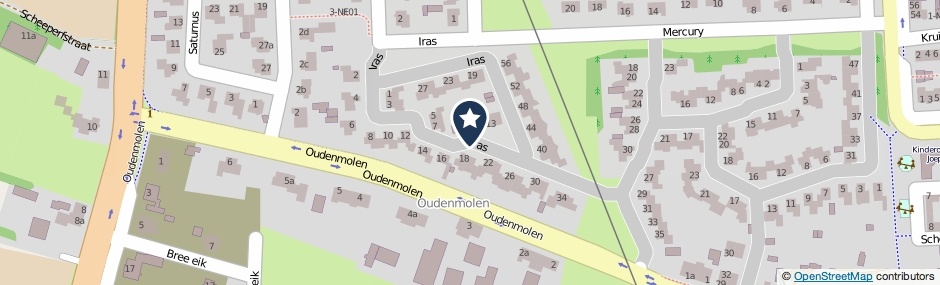 Kaartweergave Iras in Heeze