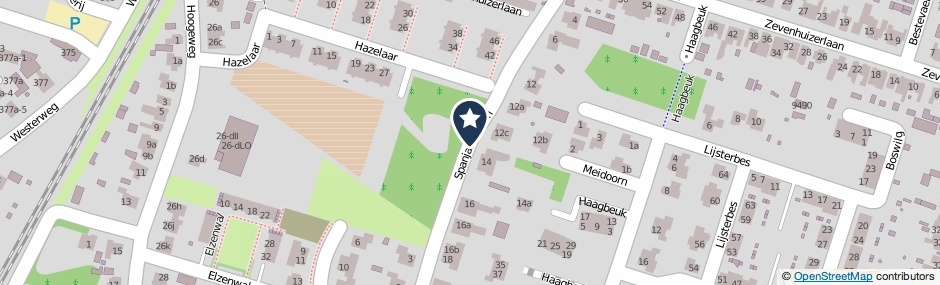 Kaartweergave Spanjaardslaan in Heiloo