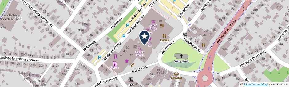 Kaartweergave 't Loo in Heiloo