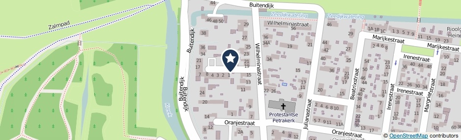 Kaartweergave Willem Alexanderplein in Heinenoord