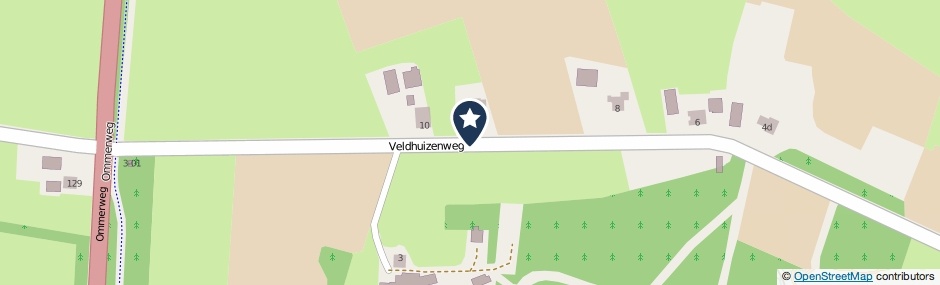 Kaartweergave Veldhuizenweg in Hellendoorn