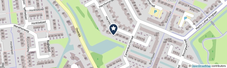 Kaartweergave Hackfortstraat 44 in Hellevoetsluis