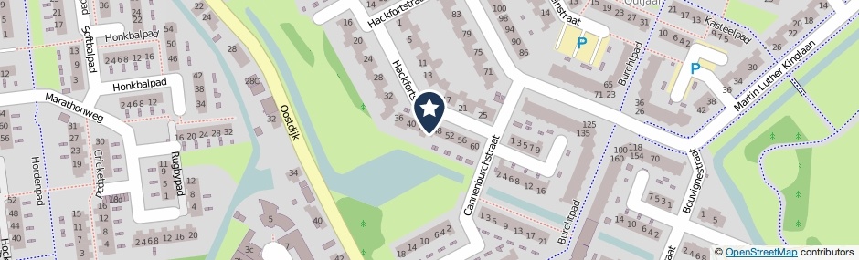 Kaartweergave Hackfortstraat 46 in Hellevoetsluis