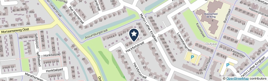 Kaartweergave Hackfortstraat 6 in Hellevoetsluis