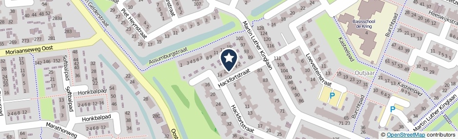 Kaartweergave Hackfortstraat 8 in Hellevoetsluis