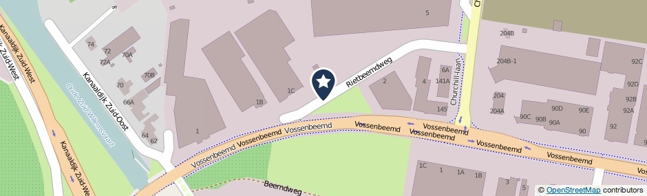 Kaartweergave Rietbeemdweg in Helmond