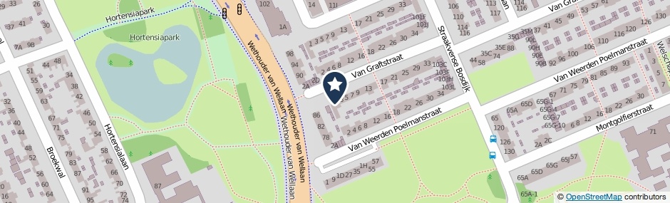 Kaartweergave Van Graftstraat 1 in Helmond