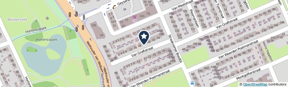 Kaartweergave Van Graftstraat 22 in Helmond