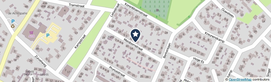 Kaartweergave Meidoornstraat 13 in Hengelo (Gelderland)