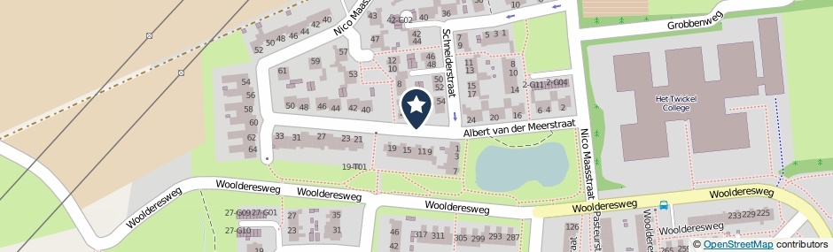 Kaartweergave Albert Van Der Meerstraat in Hengelo (Overijssel)