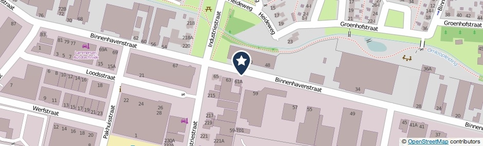 Kaartweergave Binnenhavenstraat in Hengelo (Overijssel)