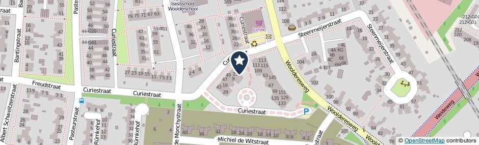 Kaartweergave Curiestraat in Hengelo (Overijssel)