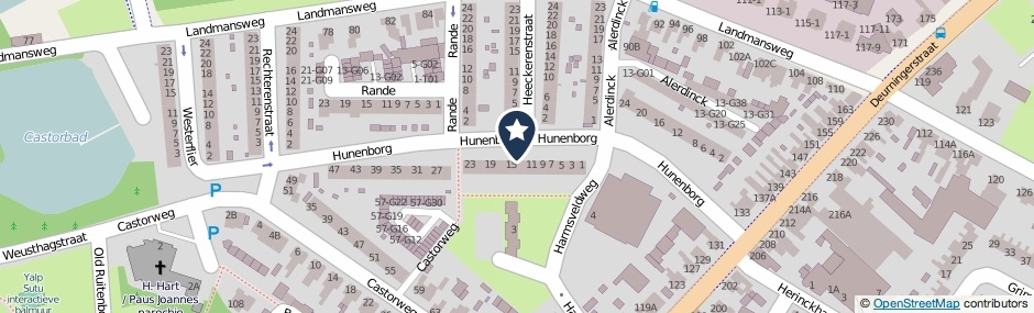 Kaartweergave Hunenborg in Hengelo (Overijssel)