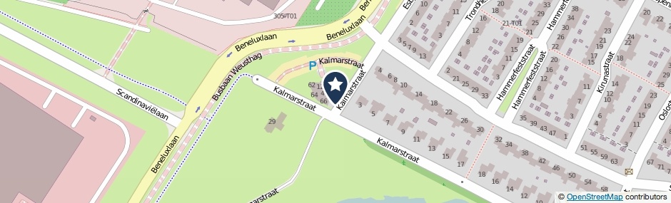 Kaartweergave Kalmarstraat in Hengelo (Overijssel)