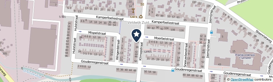 Kaartweergave Klimopstraat in Hengelo (Overijssel)