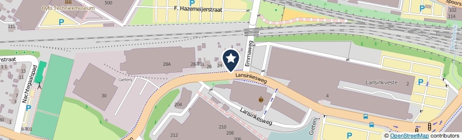 Kaartweergave Lansinkesweg in Hengelo (Overijssel)