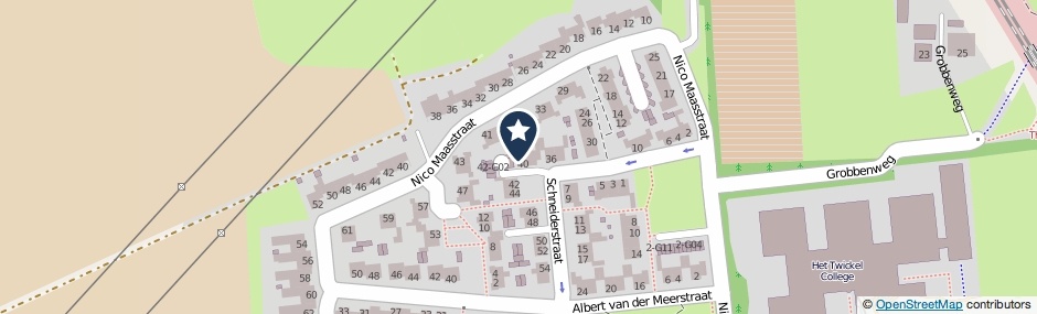 Kaartweergave Nico Maasstraat in Hengelo (Overijssel)