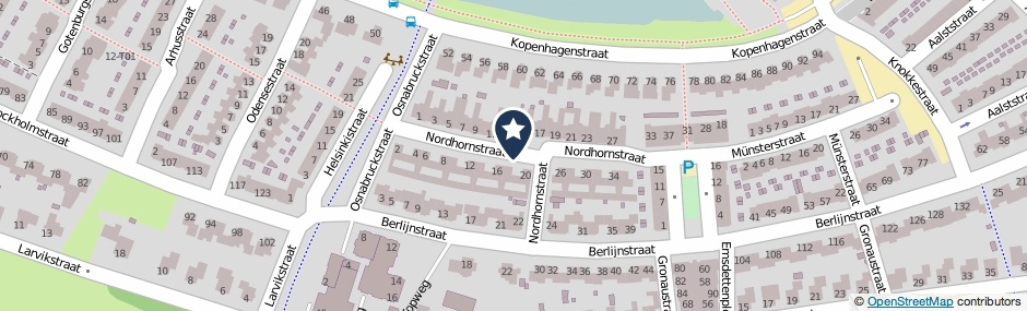 Kaartweergave Nordhornstraat in Hengelo (Overijssel)