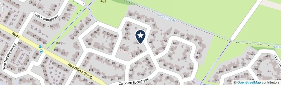 Kaartweergave Piet Muyselaarstraat in Hengelo (Overijssel)