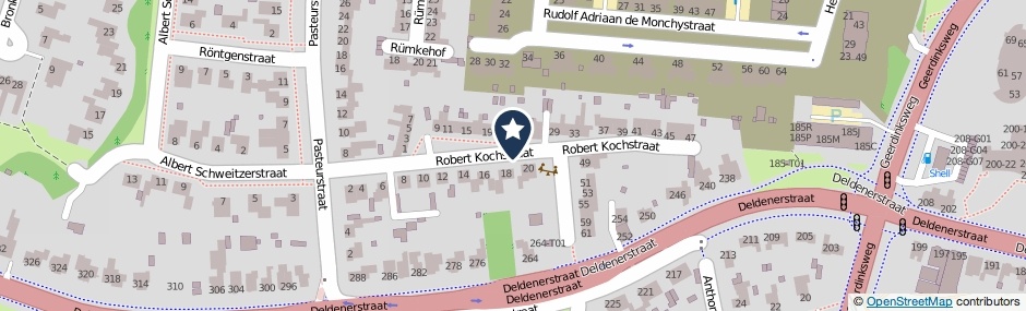 Kaartweergave Robert Kochstraat in Hengelo (Overijssel)