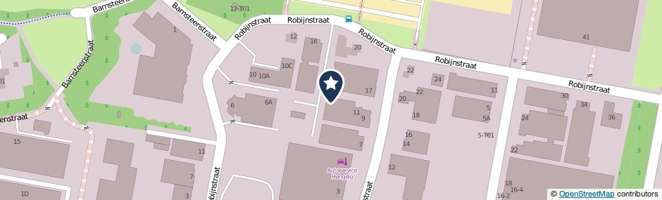 Kaartweergave Robijnstraat in Hengelo (Overijssel)