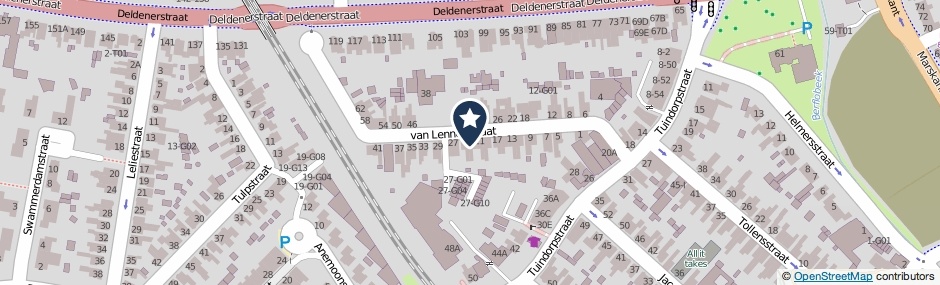 Kaartweergave Van Lennepstraat in Hengelo (Overijssel)