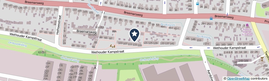 Kaartweergave Wethouder Kampstraat in Hengelo (Overijssel)