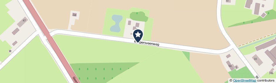 Kaartweergave Keupersveenweg in Hengevelde