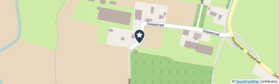 Kaartweergave Diepestraat in Hernen