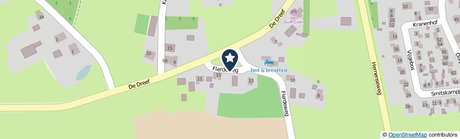 Kaartweergave Flerdeweg in Hernen