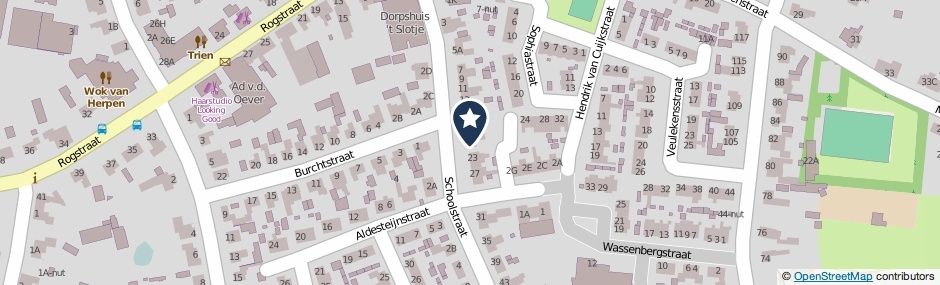Kaartweergave Schoolstraat 21 in Herpen