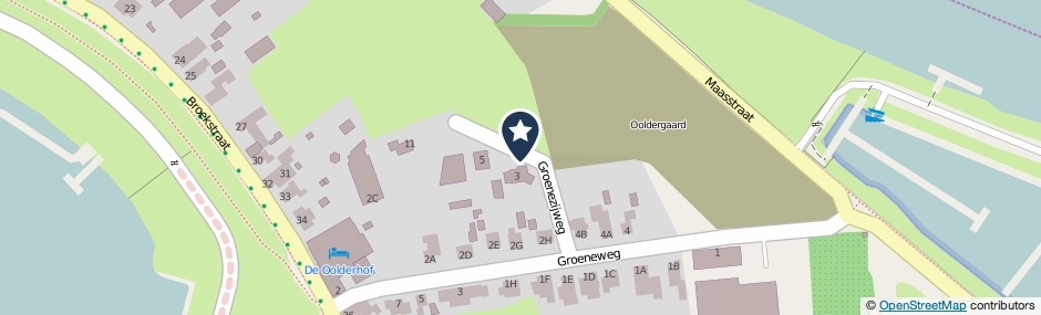 Kaartweergave Groenezijweg in Herten