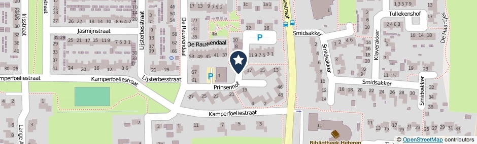 Kaartweergave Prinsenhof in Heteren