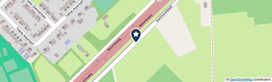 Kaartweergave Bosscheweg in Heukelom