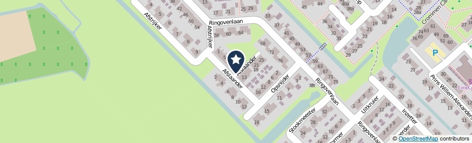 Kaartweergave Afslaander in Heukelum