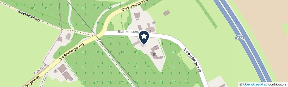 Kaartweergave Blankenbergseweg 5-A in Heumen