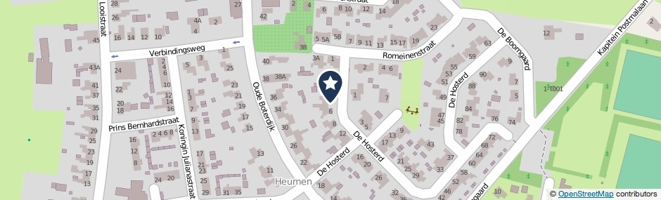 Kaartweergave De Hosterd 4 in Heumen
