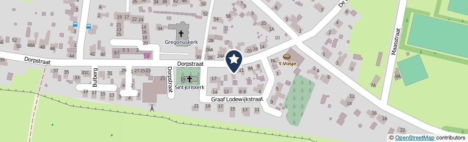 Kaartweergave Dorpstraat 13 in Heumen