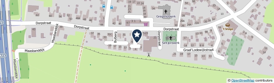 Kaartweergave Halfweg 2 in Heumen