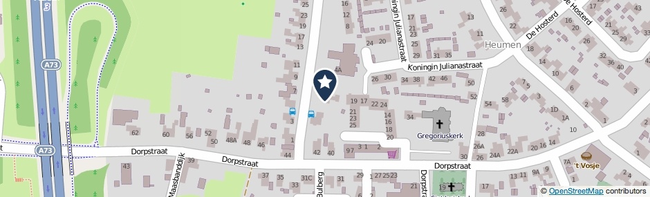 Kaartweergave Looistraat 2 in Heumen