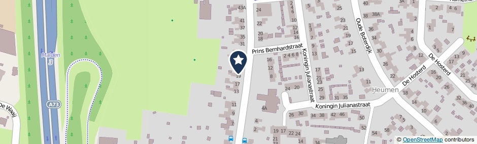 Kaartweergave Looistraat 21 in Heumen